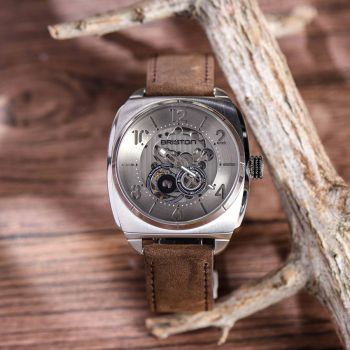 Đồng Hồ Nam Briston Streamliner Skeleton Acier 201042.S.SK.2.C Màu Bạc Nâu