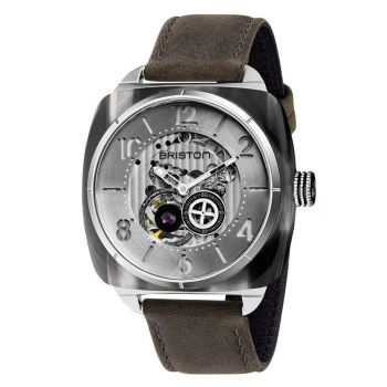 Đồng Hồ Nam Briston Streamliner Skeleton Acétate 201042.SA.G.2.B Màu Xám Bạc