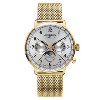 Đồng Hồ Nam Zeppelin LZ 129 Hindenburg Mondphase 7038M1 Màu Vàng