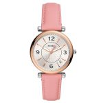 Đồng Hồ Nữ Fossil Carlie ES5160 Dây Da Màu Hồng