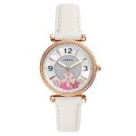 Đồng Hồ Nữ Fossil Carlie ES5187 Dây Da Màu Trắng