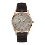 Đồng Hồ Nam Guess Men's Dress Multifunction Brown Leather Strap Watch W0608G1 Màu Nâu 42mm