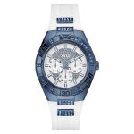 Đồng Hồ Nữ Guess White Silicone Strap Women's Watch 40mm U0653L2 Màu Trắng Xanh