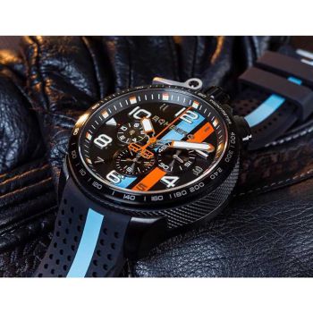 Đồng Hồ Nam Bomberg Bolt-68 Racing Light Blue Stripe BS45CHPBA.059-6.10 - 45mm Màu Đen