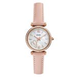 Đồng Hồ Nữ Fossil Carlie ES5268 Màu Trắng Xà Cừ/ Vàng Hồng