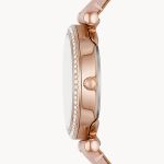 Đồng Hồ Nữ Fossil Carlie ES5268 Màu Trắng Xà Cừ/ Vàng Hồng