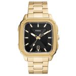 Đồng Hồ Nam Fossil Inscription Three-Hand Date Gold-Tone Stainless Steel FS5932 Màu Vàng Đen