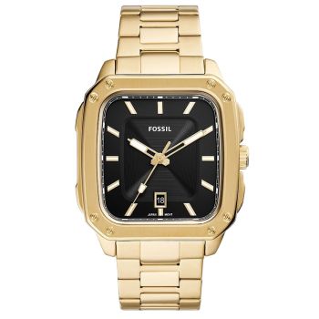 Đồng Hồ Nam Fossil Inscription Three-Hand Date Gold-Tone Stainless Steel FS5932 Màu Vàng Đen