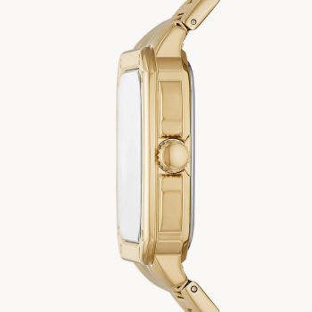 Đồng Hồ Nam Fossil Inscription Three-Hand Date Gold-Tone Stainless Steel FS5932 Màu Vàng Đen