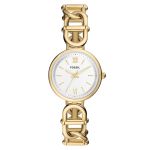 Đồng Hồ Nữ Fossil Carlie Three-Hand Gold-Tone Stainless Steel ES5272 Màu Vàng Bạc