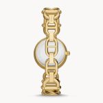 Đồng Hồ Nữ Fossil Carlie Three-Hand Gold-Tone Stainless Steel ES5272 Màu Vàng Bạc