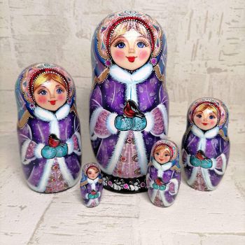 Búp bê Nga Matroska - 5 Em bé mùa đông