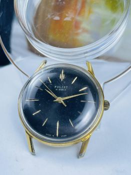 Đồng hồ Poljot 16 jewels bát úp Au20 huyền thoại mặt đen bao công