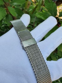 DAY26 Dây đồng hồ - dây lưới trắng mắt to size 20( Đầy đủ các size)