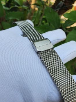 DAY26 Dây đồng hồ - dây lưới trắng mắt to size 20( Đầy đủ các size)