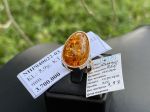 Nhẫn hổ phách Baltic tự nhiên màu vàng cognac NHP040622-03