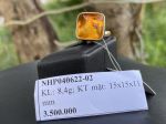 Nhẫn đá hổ phách Baltic tự nhiên NHP040622-02