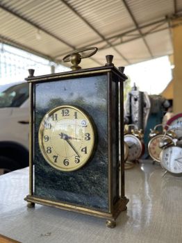 Đồng hồ decor để bàn - Đồng hồ Molnija đá tự nhiên cơ cót