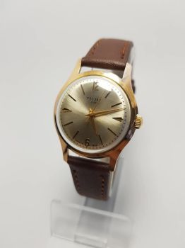 Poljot Watch Đồng hồ 17 chân kính cơ cót bọc vàng Liên Xô