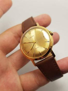 Wostok Đồng hồ Liên Xô bọc vàng máy 2209 cơ lên giấy 18 jewels
