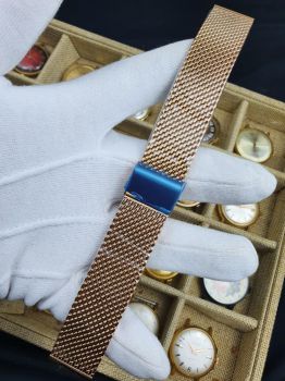 Dây lưới Đồng hồ MASH kim loại vàng hồng size 20 mã DAY39( Đầy đủ các size)