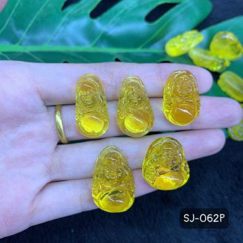 Mặt Phật Di Lạc Hổ Phách Cao Cấp