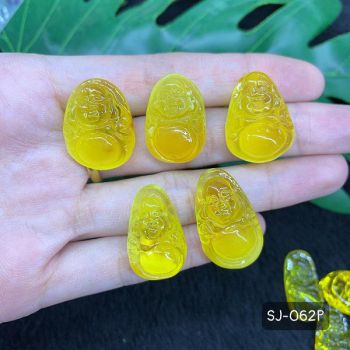 Mặt Phật Di Lạc Hổ Phách Cao Cấp