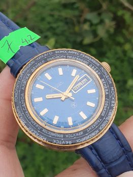 Đồng hồ Raketa giờ Quốc tế máy cơ Liên Xô CCCP bọc vàng và cách sử dụng