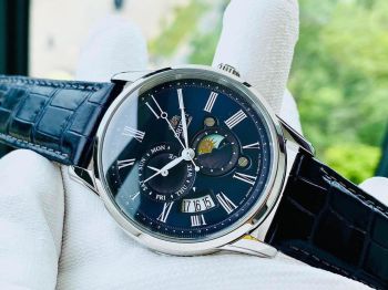 Đồng hồ ORIENT SUN AND MOON GEN 3 BLUE RA-AK0011D10B mặt xanh cô ban