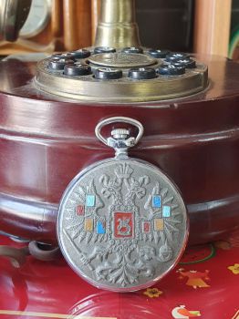 Đồng hồ Nga quả quýt bỏ túi 3D cổ điển máy cơ hình Kỵ sĩ giết rồng