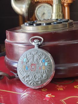 Đồng hồ Nga quả quýt bỏ túi 3D cổ điển máy cơ hình Kỵ sĩ giết rồng