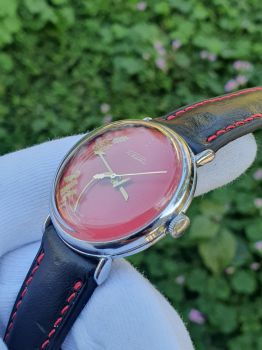 Đồng hồ Cờ Búa Liềm Đảng Cộng Sản nền đỏ kim bông lúa