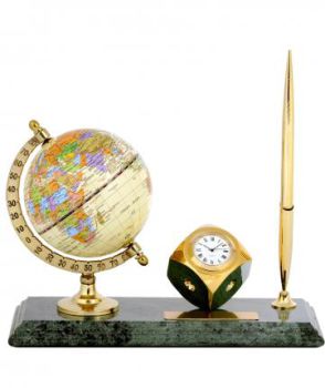 Đồng hồ Nga để bàn Quả địa cầu - Đặt hàng Logo riêng