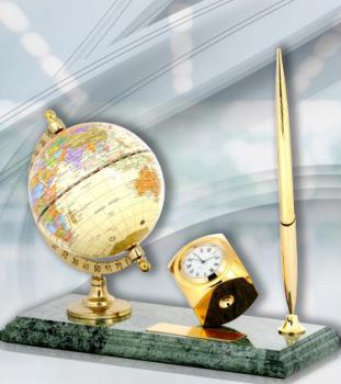 Đồng hồ Nga để bàn Quả địa cầu - Đặt hàng Logo riêng