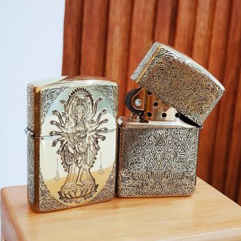 Bật lửa Zippo 252BL037 Phật nghìn tay được khắc họa đầy tinh tế