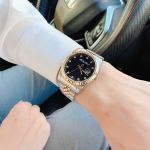 ĐỒNG HỒ TISSOT NỮ D810BN - Mathey Tissot Mathey III Quartz Crystal Black Dial Ladies Watch