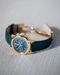 Đồng Hồ Nam Corniche Heritage Chronograph Yellow Gold with Green Dial