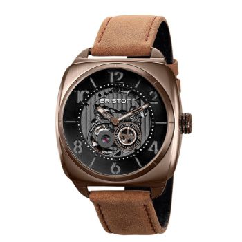 Đồng Hồ Nam Briston Streamliner Skeleton Khaki Steel 211042.SPK.SK.5.BR