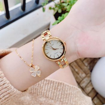 Citizen Axiom Eco-Drive Women's EM0638-50P Gold-Tone Bracelet