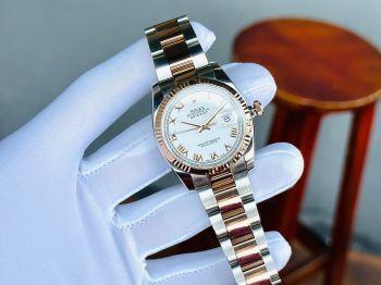 Đồng hồ Rolex Datejust 36  rose  Gold/Steel White Dial  116231