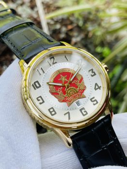 Đồng hồ Quốc Huy Việt Nam 252VN137 vàng tươi
