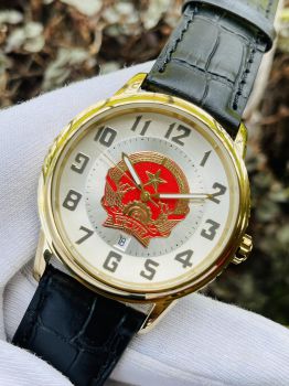 Đồng hồ Quốc Huy Việt Nam 252VN137 vàng tươi