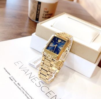 Đồng hồ Versace Tonneau Lady watch Mặt màu xanh siêu hot hit