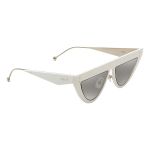 Kính Mát Nữ Fendi Gray Ivory Mirror Ladies Sunglasses FF 0371/S 0VK6 53 Màu Trắng
