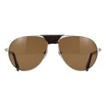 Kính Mát Cartier Buffalo Polarised Sunglasses CT0096S 005 Màu Nâu
