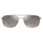 Kính Mát Nam Rayban Polarized Grey Chromance Rectangular Men's Sunglasses RB3701 004/5J 59 Màu Xám