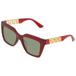 Kính Mát Nữ Versace Green Square Ladies Sunglasses VE4418F 388/2 56 Màu Xanh Phối Đỏ