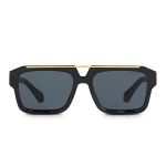 Kính Mát Louis Vuitton LV 1.1 Mascot Pilot Square Sunglasses Z1801E Màu Đen