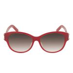 Kính Mát Salvatore Ferragamo Grey Gradient Oval Ladies Sunglasses SF974SA 653 58 Màu Xám Đỏ