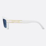 Kính Mát Dior Signature S2U 50B0 White Rectangular Sunglasses Màu Trắng Xanh
